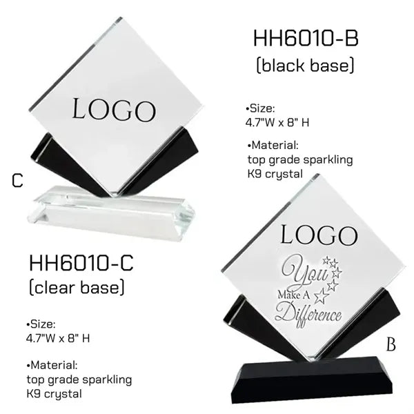 BULK Crystal Trophy Award for Employee Recognition