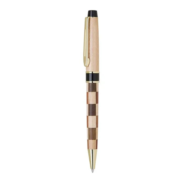 Wood Checkerboard Ballpoint Pen
