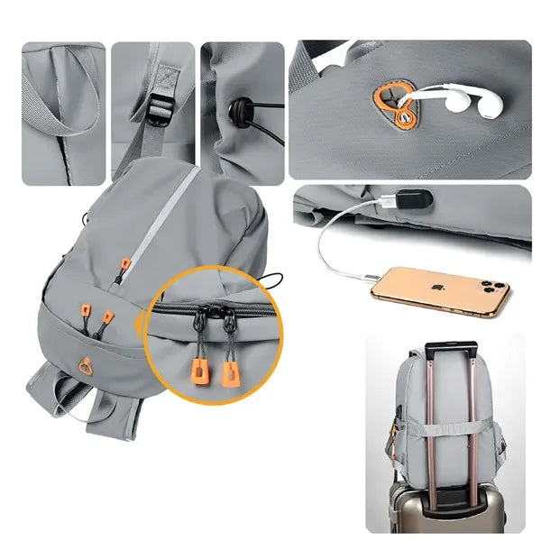 Waterproof Laptop Bag with Pocket USB Port