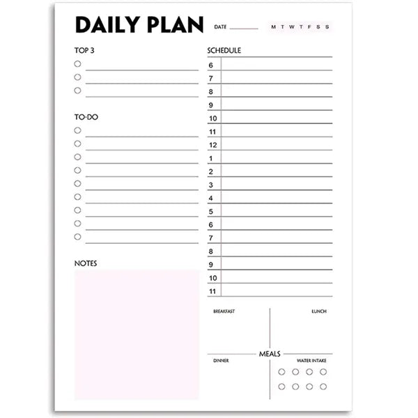 Daily Devotion Planner Undated Tear-Off Sheets