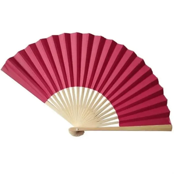 10 inch DIY Handheld Folding Full Color Paper Natural Bamboo