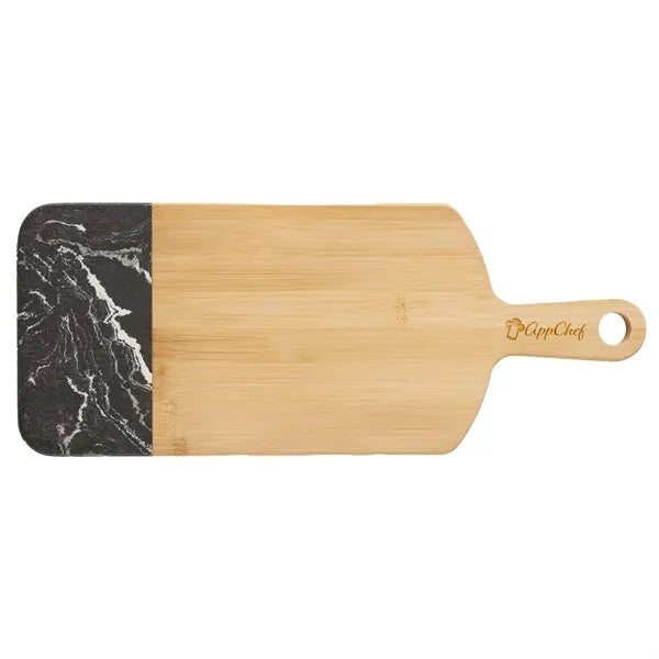 Bamboo Marble Cutting Board with Handle