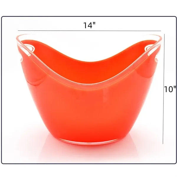 2 Gallons Plastic Beverage Tub Ice Bucket for Champagne
