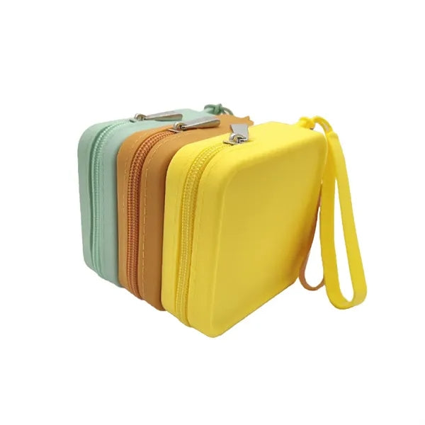 Square Makeup Brush Pouch Silicone Waterproof Storage Bag