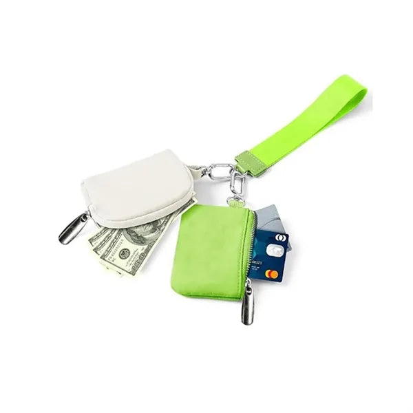 Portable Keychain Wallet Women Detachable Mini Zipper