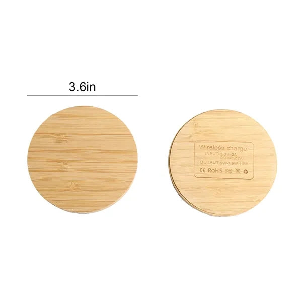 Phone Wireless Charger Bamboo Wood 15W
