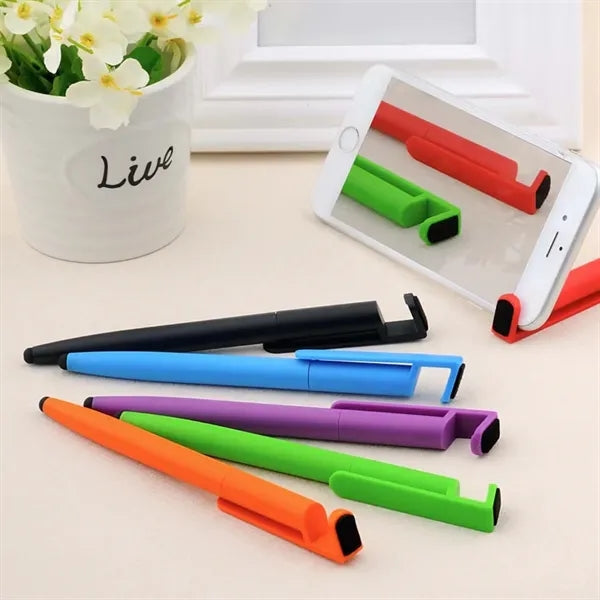 Stylus Pen W/Mobile Phone Holder And Screen Eraser
