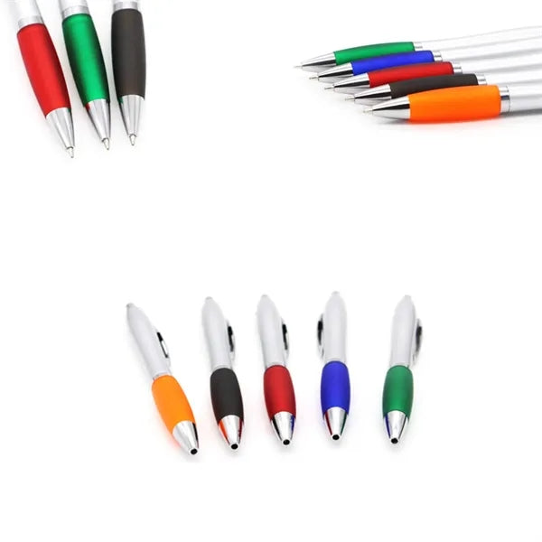 Push Action Ballpoint Pen With Metal Clip