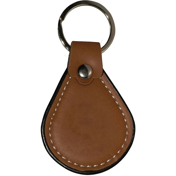 Teardrop Faux Leather Keychain