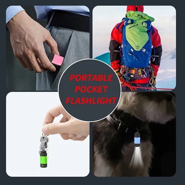 2-In-1 Mini Usb Rechargeable Flashlight Keychain