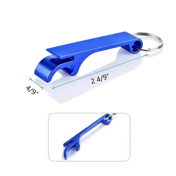2-in-1 Custom Aluminum Alloy Matte Bottle Opener Keychain