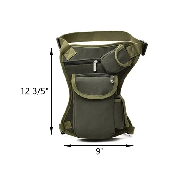 Unisex Custom Canvas Tactical Waist Belt Drop Leg Bag