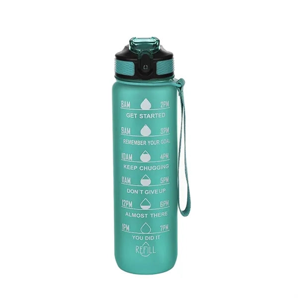 32oz Leakproof Plastic Fitness Gym Moticational Water Bottle