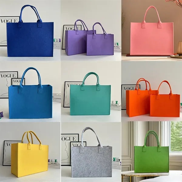 Portable Felt Storage Shopping Bag With Large Capacity