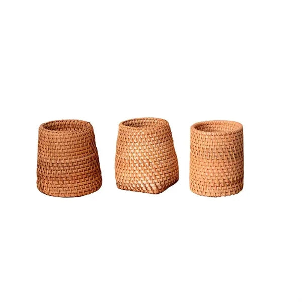 Handwoven Rattan Storage Holder Tea Accessories & Office