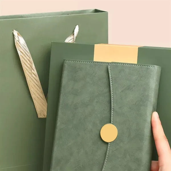 A5 Lined Leather Journal Notebook Set