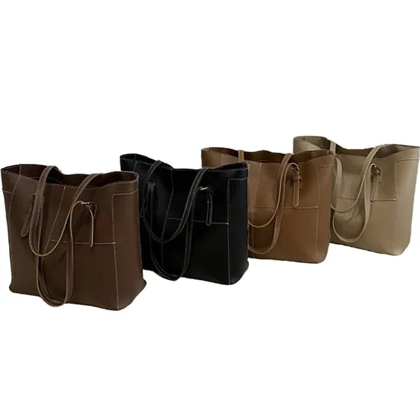 Pu Leather Casual Simple Tote Bag
