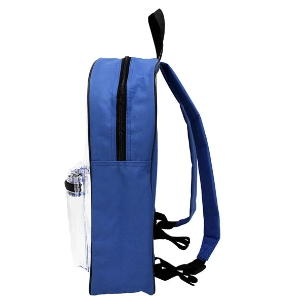 Clear Pvc Backpack W/ Colored Back