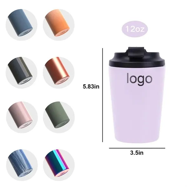 Stainless Steel Flip Lid Insulated Coffee Mug
