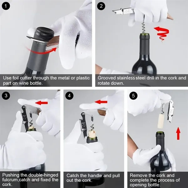 Folding Multifunction Corkscrew Foil Cutter Wine Key