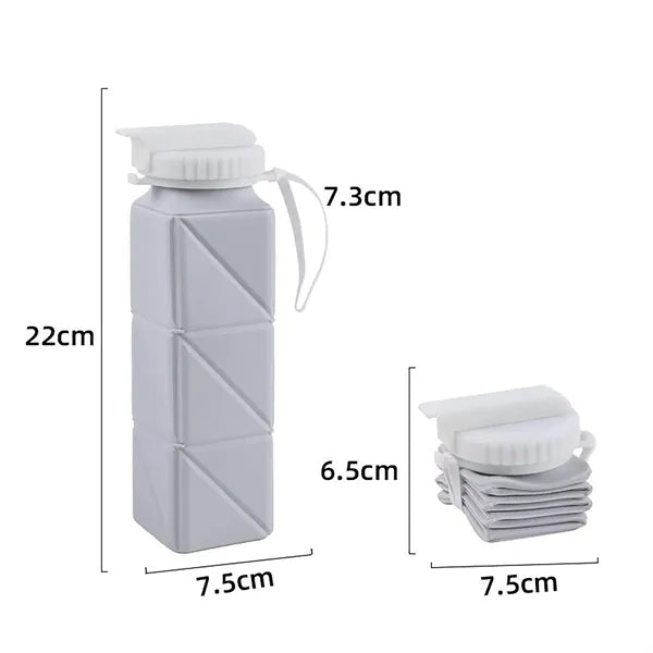 21 Oz. Collapsible Water Bottle with Straw