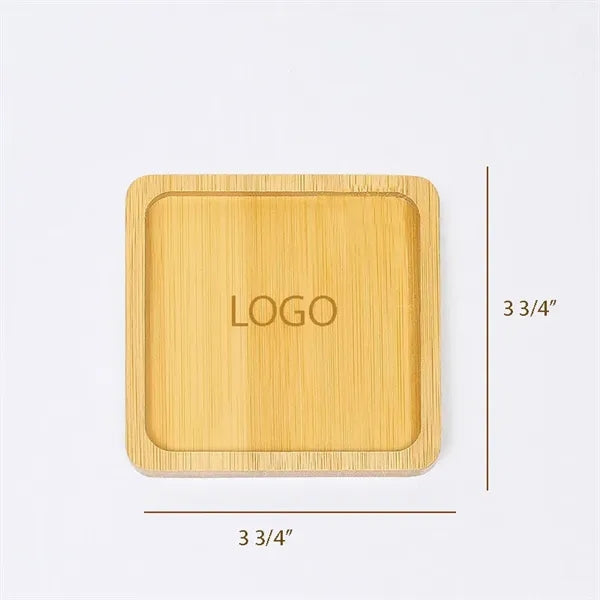 Natural Bamboo Coaster Round/Square 3 3/4"