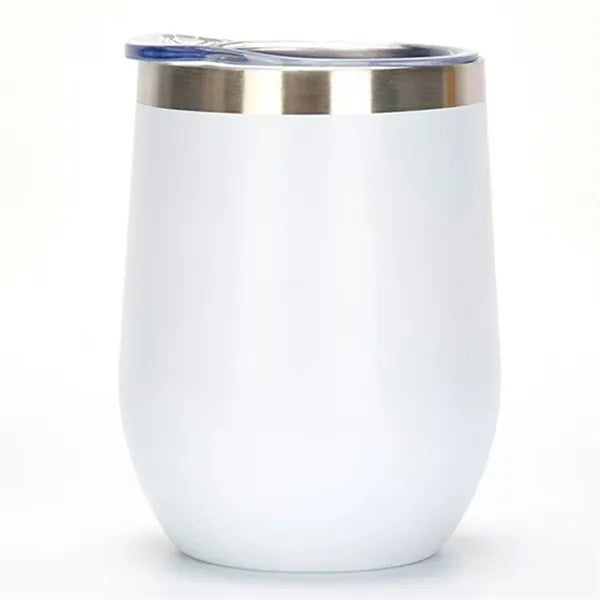 12oz Stainless Steel Wine Tumbler With Lid