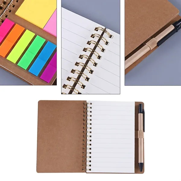 Spiral Journal with Sticky Notes & Flags