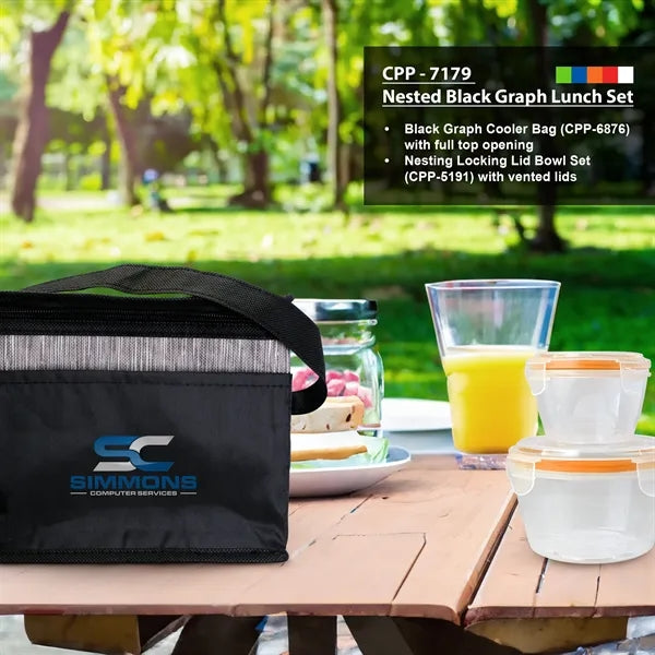 Nested Black Graph Lunch Set