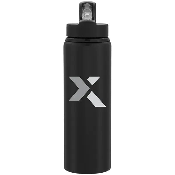 26 oz h2go Virtue Single Wall Aluminum Water Bottle w/Straw