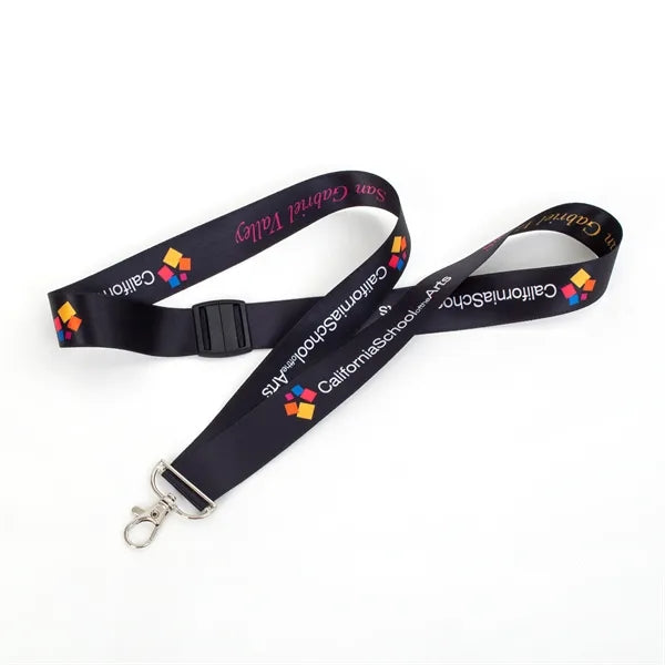 1" Clip Full Color 50D RPET Lanyard - Free Air Shipping