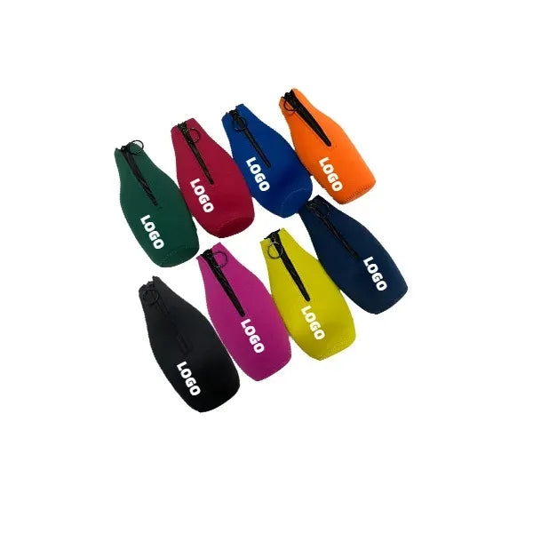 Ring Zipper Collapsible Neoprene Bottle Cooler