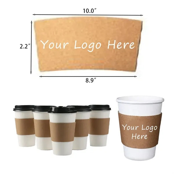 Premium Printed Kraft Coffee Cup Sleeves