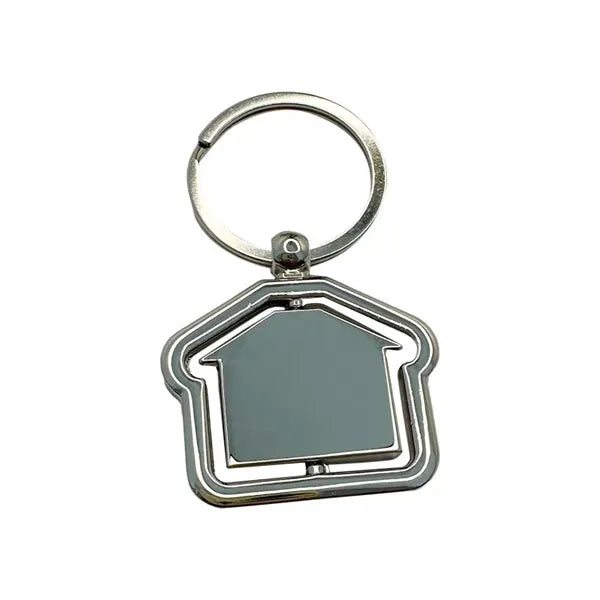 Metal House-Shaped Keychain