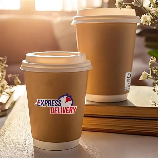 12 oz Full Color Dusky Paper Cup With Lid