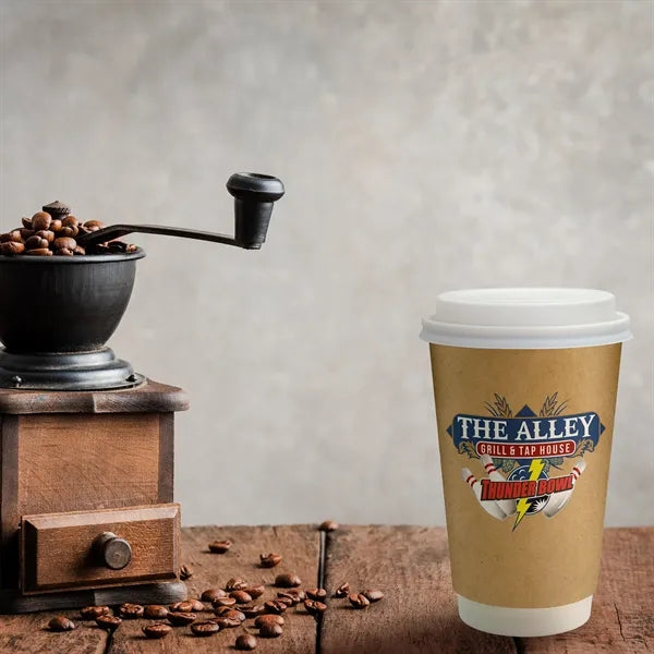 16 oz. Full Color Dusky Paper Cup with Lid