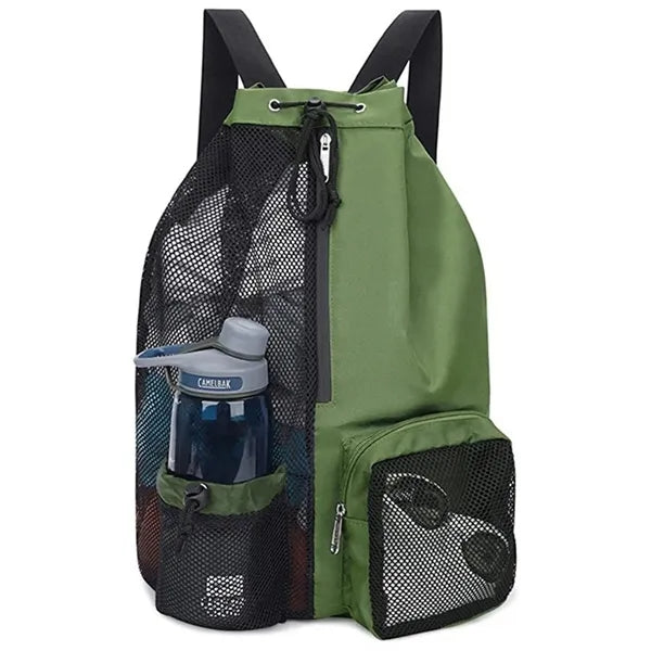 Swim Bag Mesh Drawstring Backpack