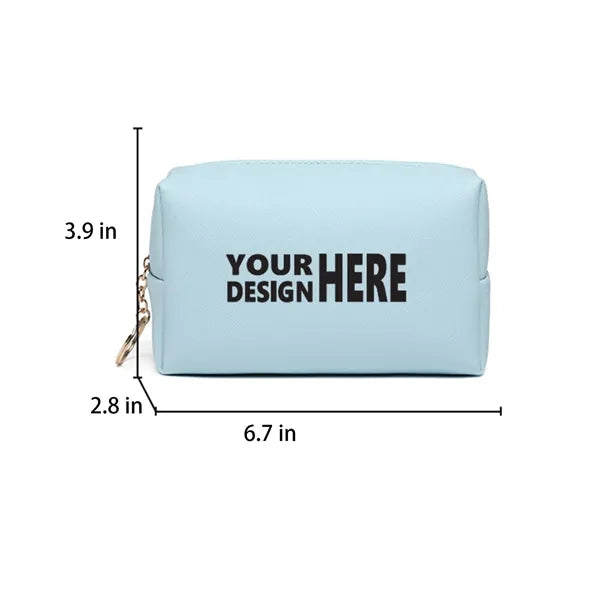 PU Waterproof Portable Square Makeup Bag