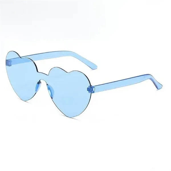 Frameless Star Transparent Colorful Heart Shaped Sunglasses