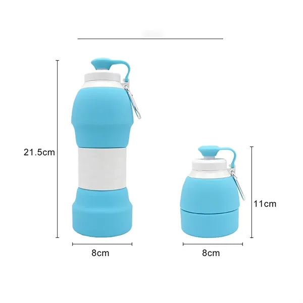 20oz Lightweight Silicone Collapsible Portable Water Bottles