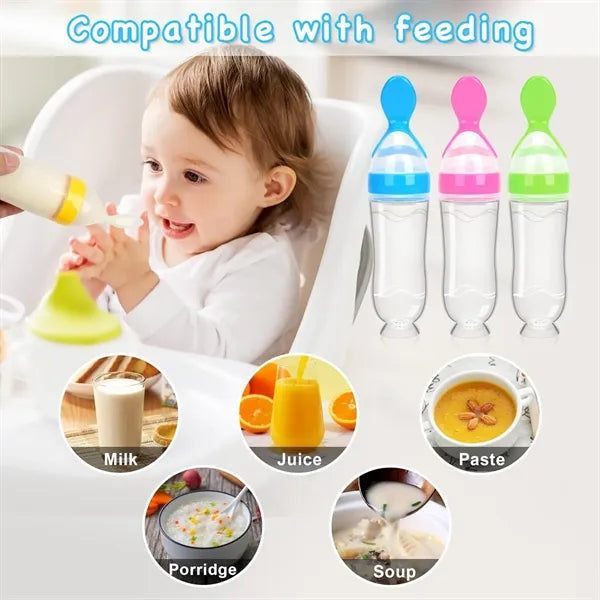Baby Food Squeeze Feeding Spoon