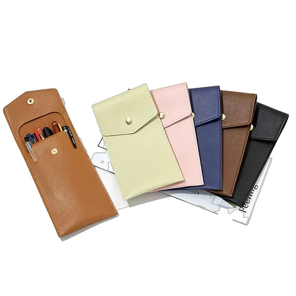 Rectangle PU Leather Pen Pouch