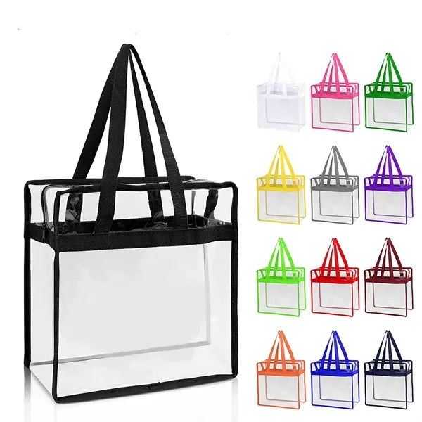 PVC Clear Zippered Tote Bag