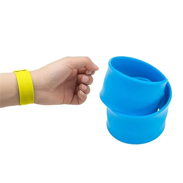 Reuse Multicolor Silicone Bracelets Slap Wristbands