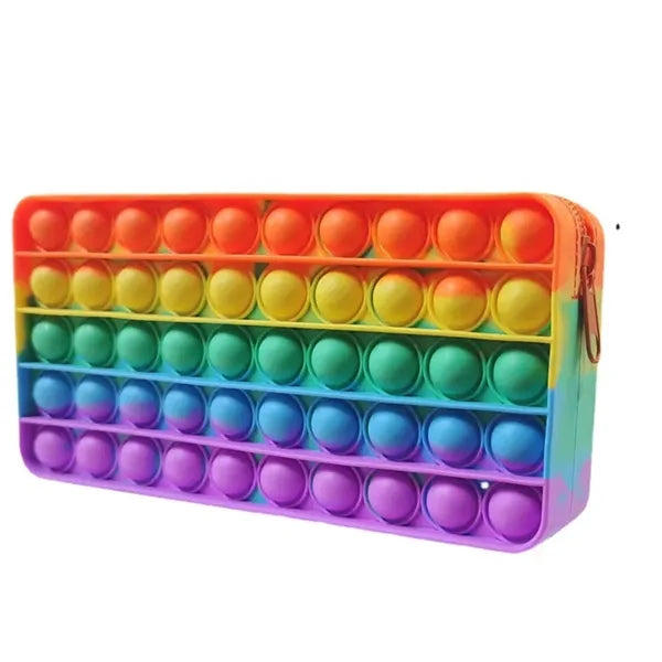 Fidget Pencil Pen Case Silicone Bubble Toy