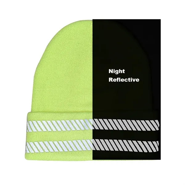 Outdoor Warm Reflective Safety Beanie Hat