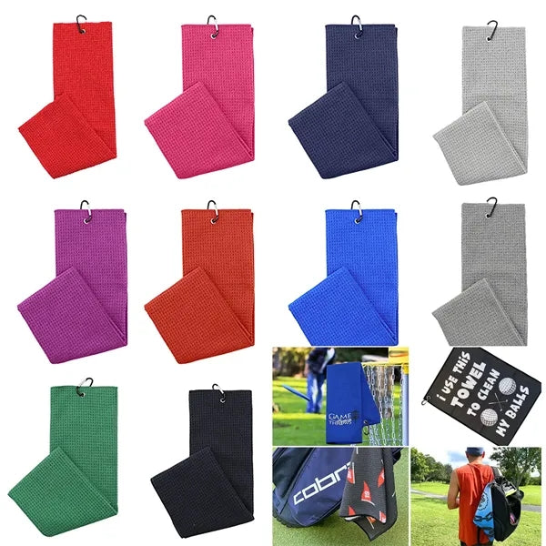 Microfiber Waffle Pattern Golf Towel