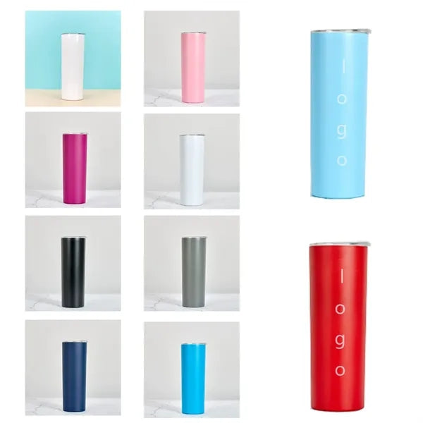 Stainless Steel Straight With Straw Car Thermal Mug