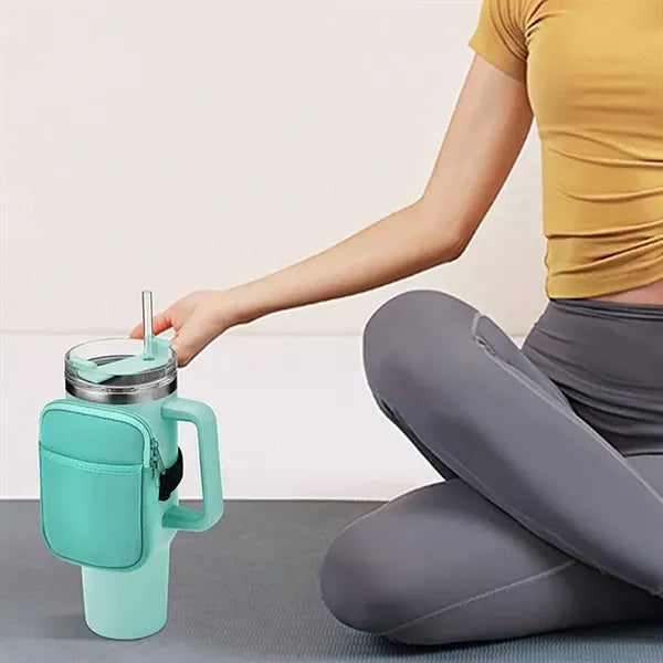 40 oz Tumbler Water Bottle Pouch Phone Holder Bag