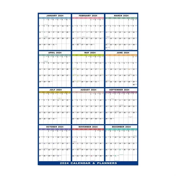 365-Day Annual Poster Desk Calendar Wall Planner